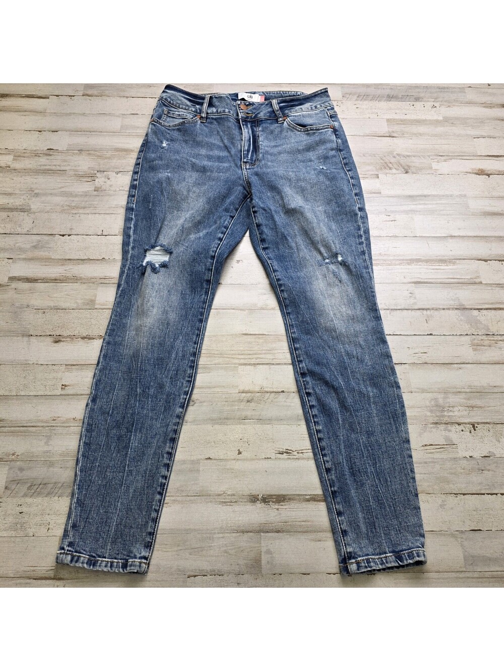 Cabi Jeans Womens Cinch Skinny Sz 12 Distressed Stretch Comfortable Jeans